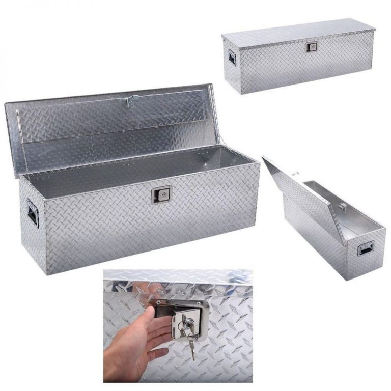 49"X15"Aluminum Tool Box Tote Storage For Truck Pickup Bed Trailer Tongue W/L..