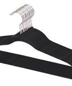 Sunbeam Velvet Slim Flocked Hangers 120 Pack (Black) Black