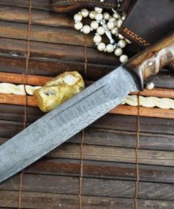 Alternative view of Hunting Knife - Damascus Steel - Handmade Knife - Work Of Art