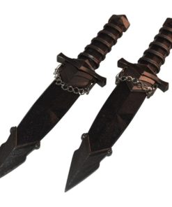 Alternative view of 2X Lot Of 2 Rogue River Tactical 11" Double Edged Medieval Knight Deadly Dark..
