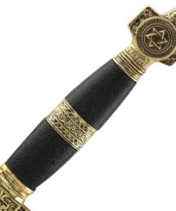 Alternative view of King Solomon Medieval Crusader Dagger Black