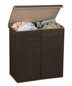 Alternative view of Household Essentials Double Hamper Laundry Sorter With Magnetic Lid Closure C..