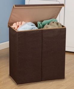 Household Essentials Double Hamper Laundry Sorter With Magnetic Lid Closure C.. 5 182280789771 2