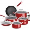 Kitchenaid Kc2As12Er Aluminum Nonstick 12 Piece Cookware Set Empire Red 9 182280791885 0