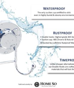 Home So Towel Hook With Powerful Suction Cup Holder - Great Bathroom & Kitche.. 12 182280796407 4