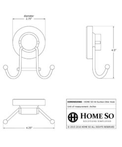 Home So Towel Hook With Powerful Suction Cup Holder - Great Bathroom & Kitche.. 14 182280796407 6