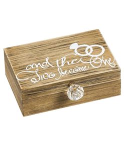 Alternative view of Cypress Home Mr. & Mrs. Wooden Ring Holder Box
