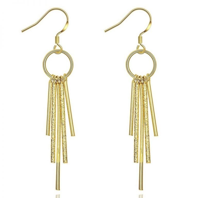 Unique Long Linear Tassel Drop Dangle Earrings For Womens Girls Gold Plated F..