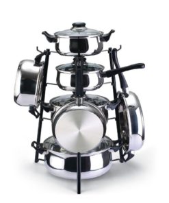 Alternative view of Cook N Home Pot Pan Rack Cabinet And Pantry Organizer Black 15-Inch