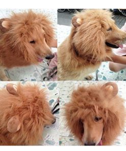 Alternative view of Gimilife Dog Costume Lion Mane Wig Light Brown