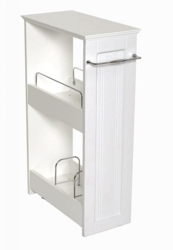 Zenna Home 9227Wwbb Slimline Rolling Storage Shelf White - $62.95