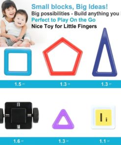 Magnetic Building Blocks | 76 Pieces | Let Your Kid Learn Colors And Shapes T.. 11 182280803460 4