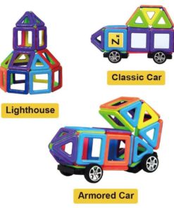 Magnetic Building Blocks | 76 Pieces | Let Your Kid Learn Colors And Shapes T.. 12 182280803460 5