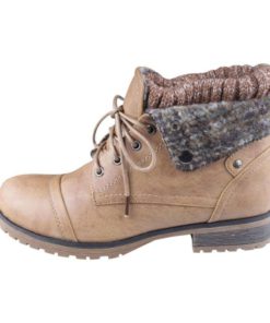 Refresh Wynne-01 Women's Combat Style Lace Up Ankle Bootie Tan 10 B(M) Us 8 182280809726 2