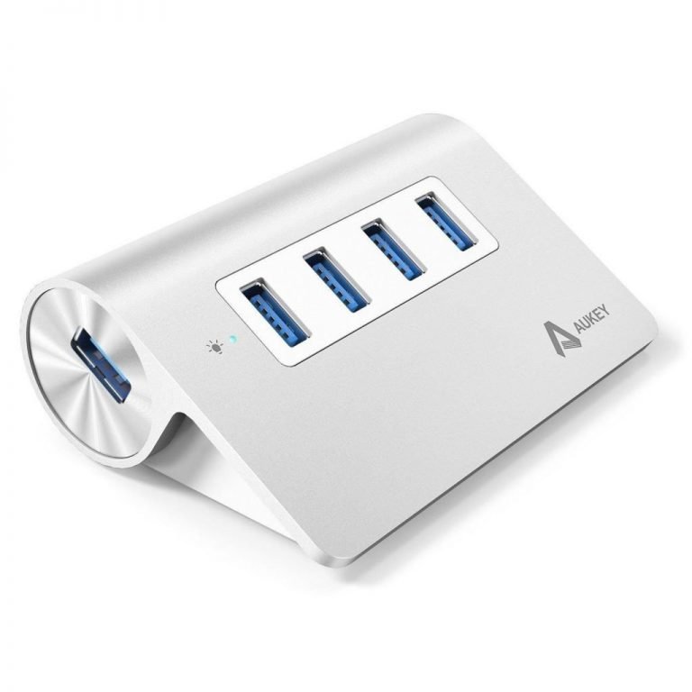 Aukey Usb Hub 4 Port Aluminium Built For Imac Macbook/ Pro/ Air Mac Mini And ..