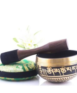 Silent Mind ~ Tibetan Singing Bowl Set ~ Om Mani Padme Hum ~ With Mallet & Si.. 10 182280815587 4