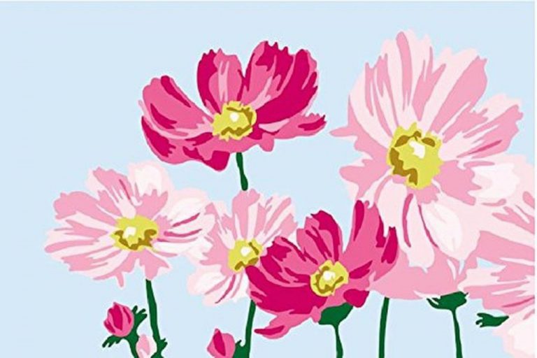 Diy Oil Painting Paint By Number Kits For Kids - Beautiful Flowers 20X30Cm.