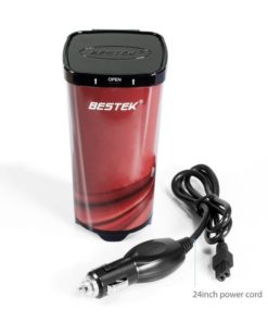 Alternative view of Bestek 200W Car Cup Power Inverter With 4.5A Dual Usb Charging Ports Red-Coffee