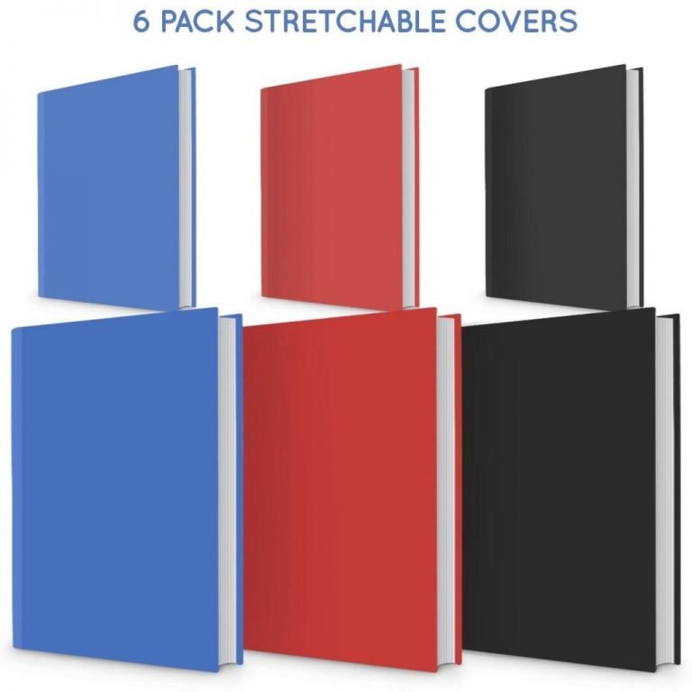 6 Pack Book Cover Stretchable And Great Value Text Book Covers In 3 Colours A..