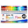 Smart Color Art - Dual Tip Brush Pens With Fineliner Tip Art Marker (48 Uniqu.. 14 182280819021 0