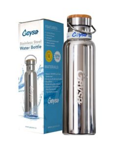 Alternative view of Geysa Vacuum Insulated Stainless Steel Water Bottle 20Oz Double Walled Constr..