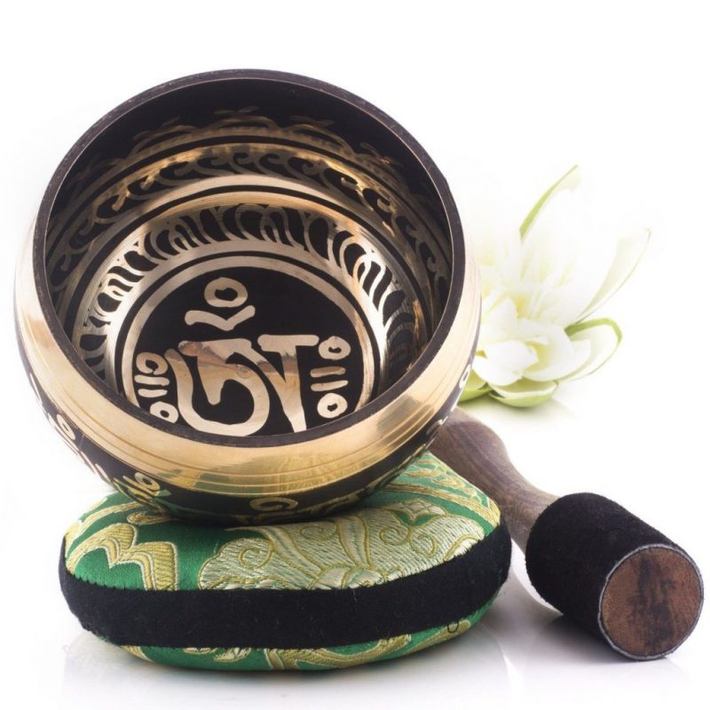 Catalog 7 Silent Mind ~ Tibetan Singing Bowl Set ~ Om Mani Padme Hum ~ With Mallet & Si..