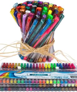 Alternative view of June Gold 72 Gel Pens Adult & Child Friendly Colors Include (12) Neon (28) Gl..