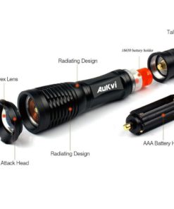 Aukvi 2Pcs Bright Led Tactical Flashlight Pocket Size Waterproof 5 Modes Zoom.. 10 182280828609 2