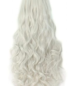 Mapofbeauty 32" 80Cm Silver White Long Hair Curly Wavy Wig Cosplay Costume Wig 3 182281450649 1