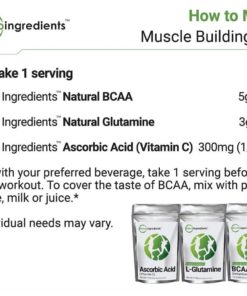 Micro Ingredients Plant-Based Pure Bcaa 2:1:1 Powder (Instantized) Support Mu.. 9 182281450836 2
