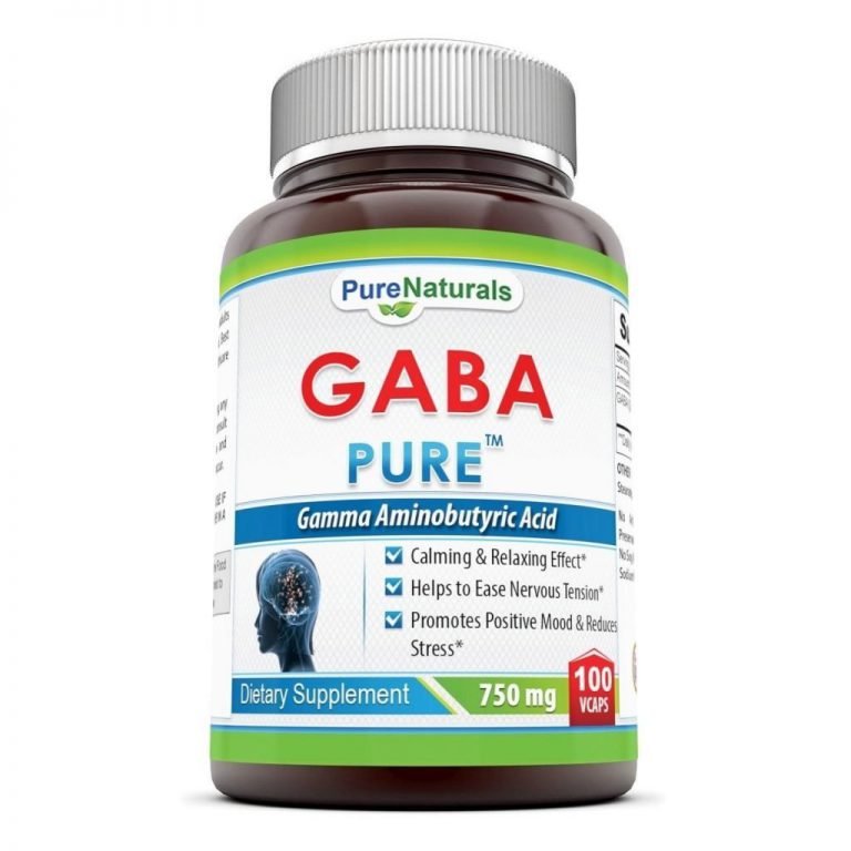 Pure Naturals Gamma Aminobutyric Acid (Gaba)- 750 Mg 100 Vegetarian Capsules-..