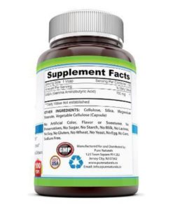 Pure Naturals Gamma Aminobutyric Acid (Gaba)- 750 Mg 100 Vegetarian Capsules-.. 3 182281454756 1