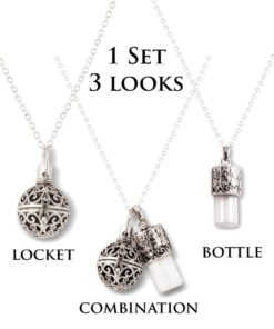 Exquisite Antique Silver Aromatherapy Necklace Essential Oil Diffuser Locket .. 8 182281455028 1