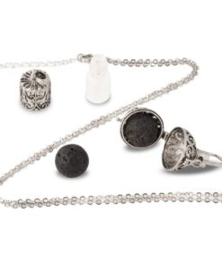 Exquisite Antique Silver Aromatherapy Necklace Essential Oil Diffuser Locket .. 13 182281455028 6