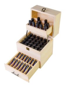 Wooden Essential Oil Box Multi-Tray Organizer W/ 14 10Ml Stainless Steel Roll.. 9 182281455207 1
