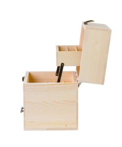 Wooden Essential Oil Box Multi-Tray Organizer W/ 14 10Ml Stainless Steel Roll.. 12 182281455207 4