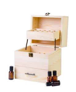 Wooden Essential Oil Box Multi-Tray Organizer W/ 14 10Ml Stainless Steel Roll.. 15 182281455207 7
