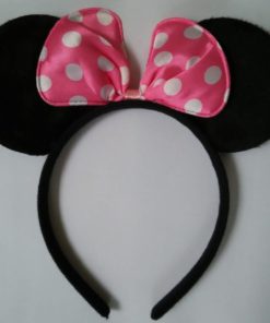 Mickey Mouse Ears Solid Black&Bow Minnie Headband For Boys&Girls Birthday Party 7 182281456437 1