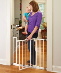 Alternative view of North States Supergate Easy Close Metal Gate White