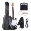 Goplus Full Size Black/White Electric Guitar+10W Amp+Strap+Cord+Gigbag New 32 182282675328 0