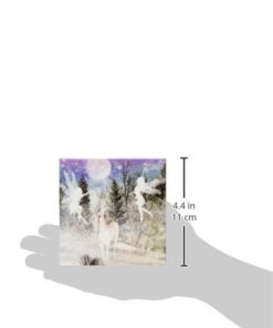 Alternative view of 3Drose Llc Fairies And Unicorn In The Snow Ceramic Tile Coaster Set Of 4