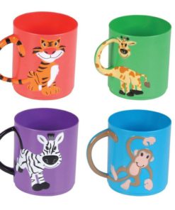 Assorted Color Animal Mugs (1 Dz)