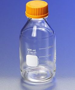 Pyrex 500Ml Round Media Storage Bottles With Gl45 Screw Cap Ea