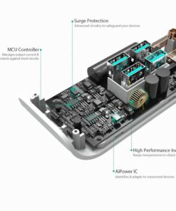 Aukey Surge Protector 4-Port 20W/4A Usb Charger With 4 Outlets Power Strip Fo.. 12 182287560370 5
