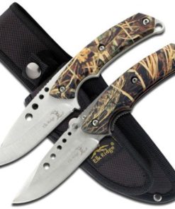 Elk Ridge Er-054Ca 8.5-Inch Fixed And 5-Inch Folder Hunting Knife Set
