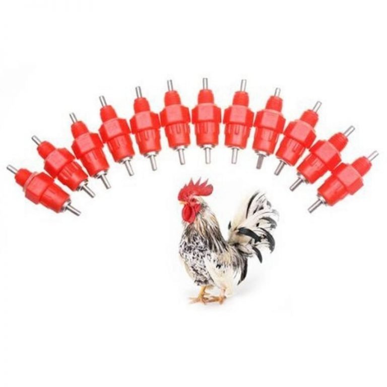 Outop 10 Pcs Water Cups Nipple Chicken Drinkers Waterer 360 Angle Poultry Sup..