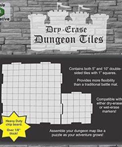 Dry Erase 5 Inch And 10 Inch Dungeon Tiles - Combo Pack Of 21
