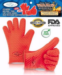 Alternative view of Heat Resistant Silicone Bbq Gloves - Best Oven Gloves - Best Grill Gloves Gr..