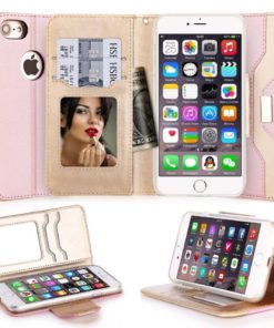 Alternative view of Iphone 7 Case Fyy [Rfid Blocking Wallet] [Makeup Mirror] Premium Pu Leather I..