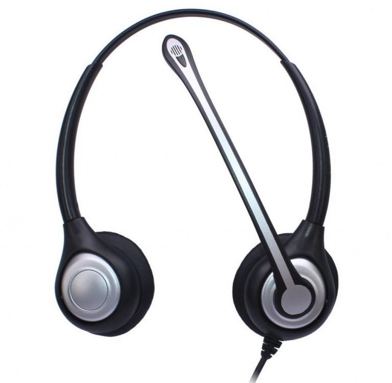 Wantek Corded Telephone Headset Dual W/ Noise Canceling Mic For